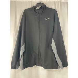 Nike Dri-Fit Men's Black Lightweight Windbreaker Running Fitness Jacket Sz XL